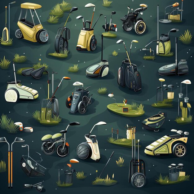 golfapparatuur patroon illustratie