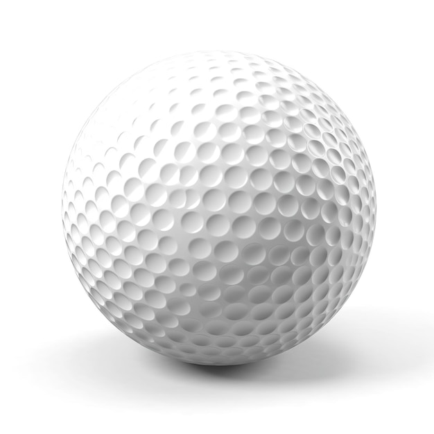 Golfbal geïsoleerd op een witte achtergrond. 3D-rendering genereert ai