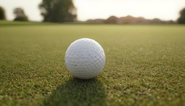 Foto golfbal op het veld