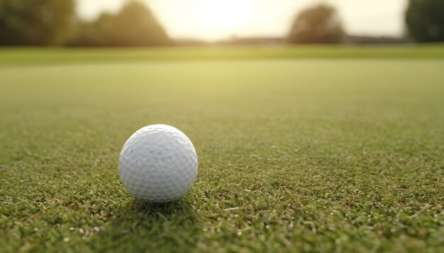 Foto golfbal op het veld