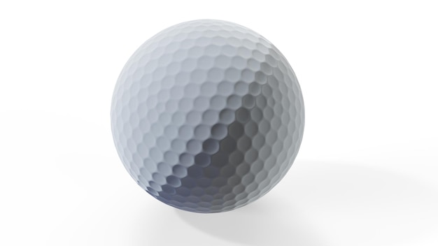Foto golfbal op witte tee 3d render