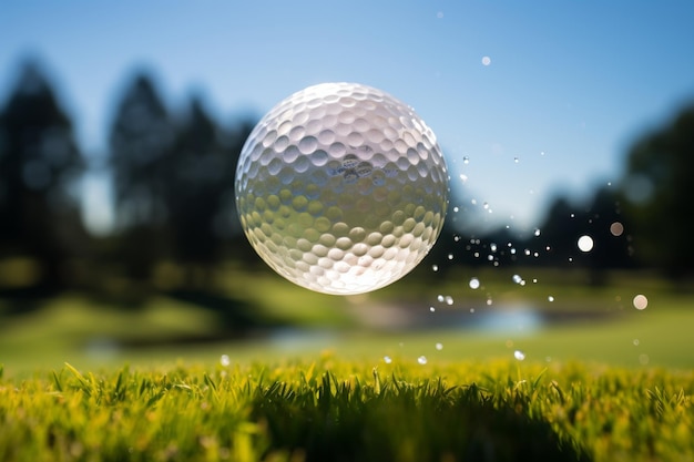 Golfbal vliegt door de lucht Generatieve AI