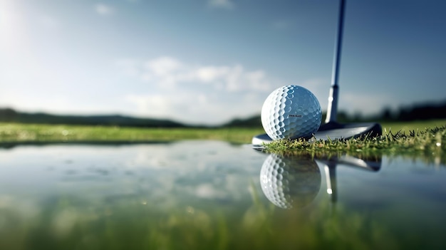 Golfclub met een balGenerative Ai