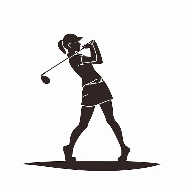golfspeler silhouet vector illustratie