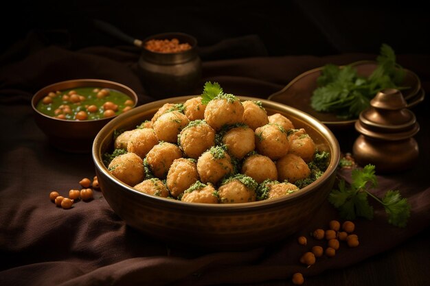 Foto l'oasi di golgappa, un rifugio di sapori