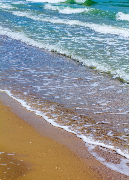 Foto golven. kust. golven in de zee