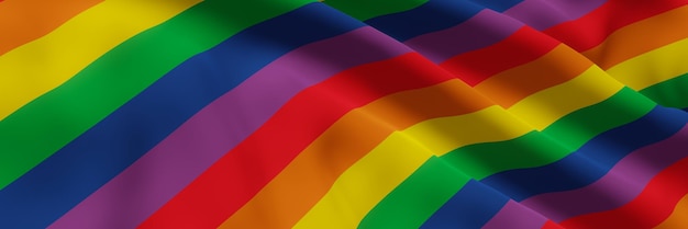 Golvende regenboog kleur achtergrond LGBTQ banner