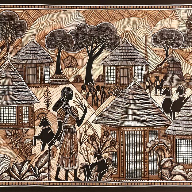 Gond style art