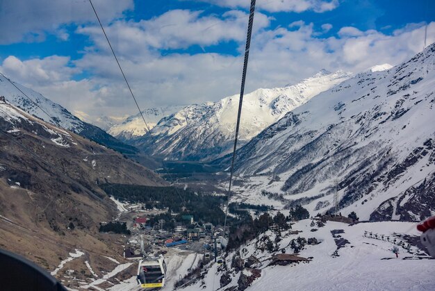 Gondel kabelbaan op Elbrus April 2019 Elbrus Kaukasus