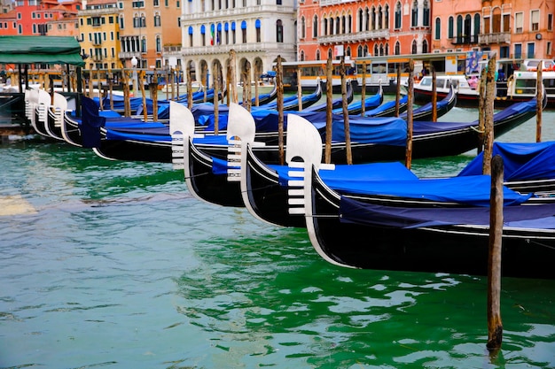 Gondels in Venetië, Italië