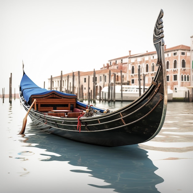 Foto gondola su priorità bassa bianca