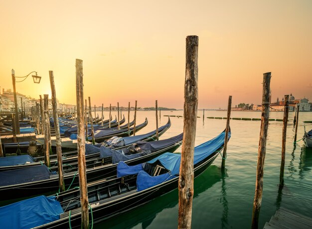 Photo gondolas and maggiore island