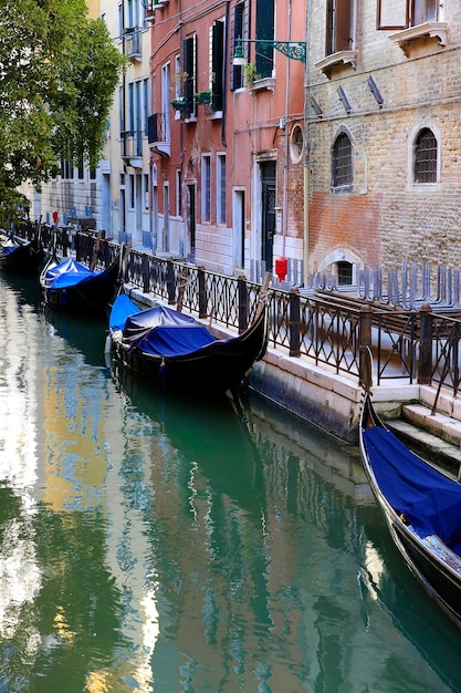 Gondolas in the Venice, Italy