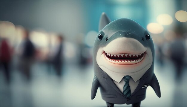 Photo good business shark generative ai