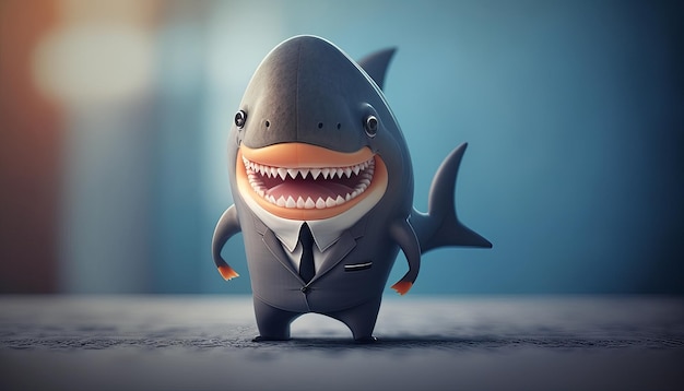 Photo good business shark generative ai