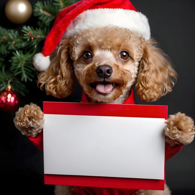 Good Dog Good Poodle (グッド・ドッグ・グッド・プードル) のロゴは12月のクリスマスのモックアップで作られました