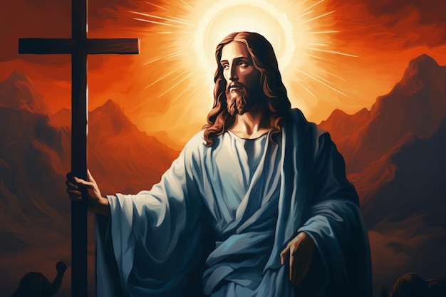 イエス・キリストと十字架の聖金曜日の背景
