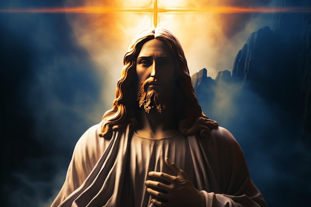 Premium AI Image | Good Friday background with Jesus Christ and the Cross