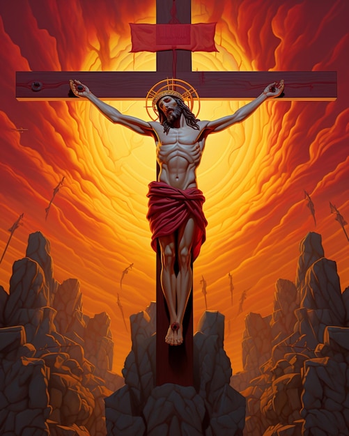 Good friday background with jesus christ