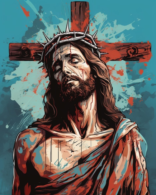 Good friday background with jesus christ