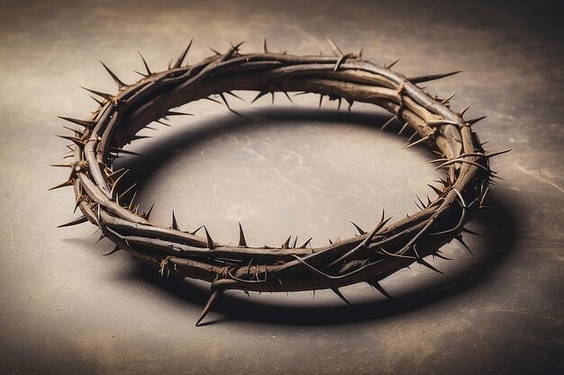 Photo good friday celebration with crown of thorns