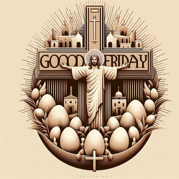 Photo good friday flyer poster banner and good friday background
