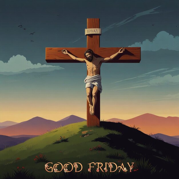 Photo good friday illustration