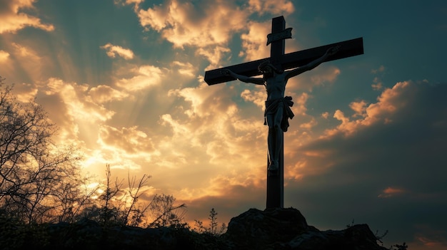 성 금요일 십자가 에 못 박힌 예수 의 형상