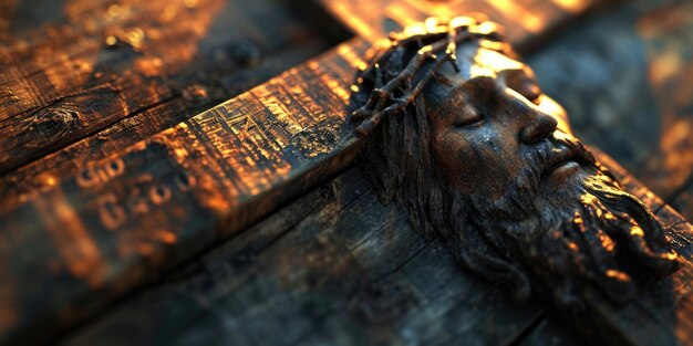 Photo good friday jesus christ on the crucifixion a poignant symbol of sacrifice redemption and the profound christian narrative