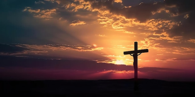 Photo good friday jesus christ on the crucifixion a poignant symbol of sacrifice redemption and the profound christian narrative