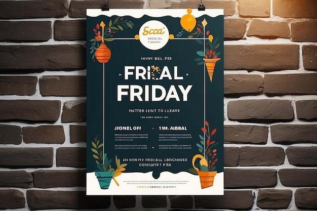 Photo good friday social poster template