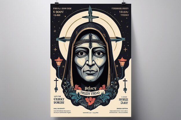 Good friday social poster template