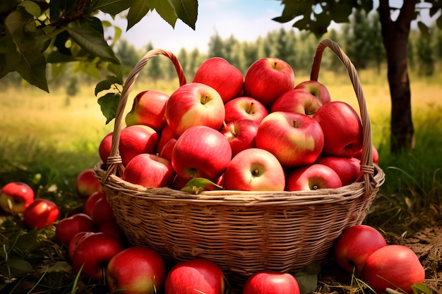 A good harvest of apples Cultivation of apples Farm and field Harvested agricultural crops