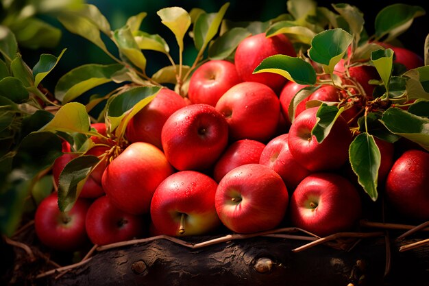 A good harvest of apples Cultivation of apples Farm and field Harvested agricultural crops