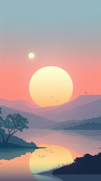 good morning scene background wallpaper blessing message