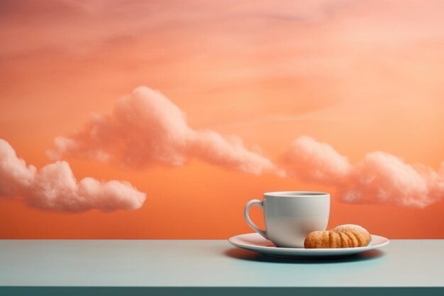 Доброе утро с завтраком, кофе, соком и потрясающим видом.