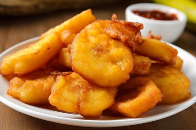 A good serving of fried food Brazilian snack