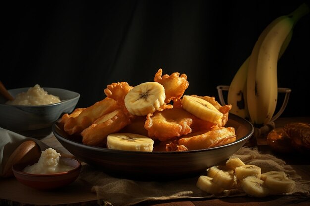 Photo a good serving of fried food brazilian snack