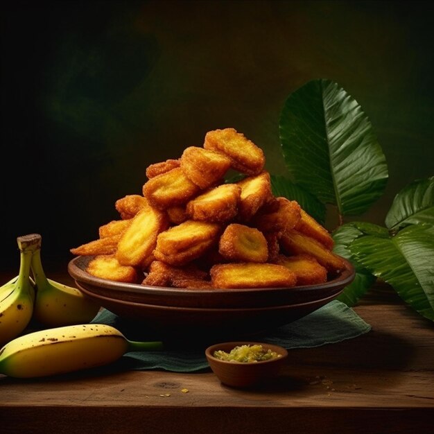 Photo a good serving of fried food brazilian snack