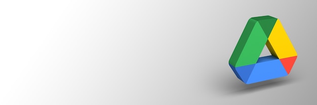 Rendering 3d del banner di google drive