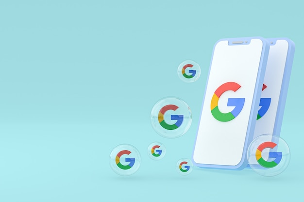 Google Icon On Screen Smartphone Or Mobile Phone 3d Render