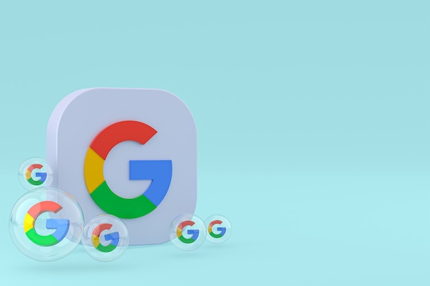 Googleアイコンの3Dレンダリング