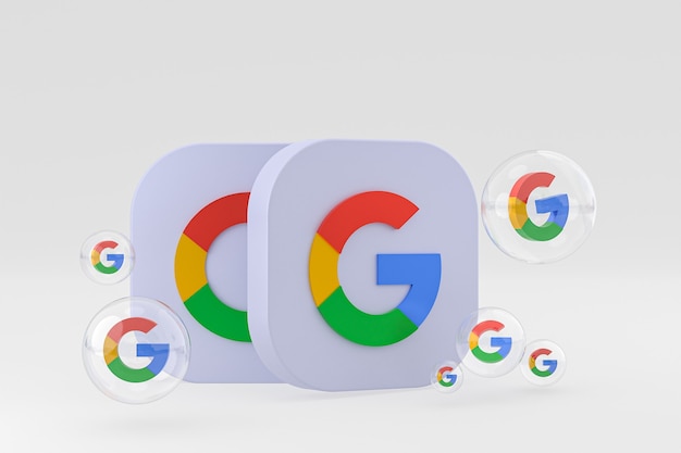 Google icons 3d render