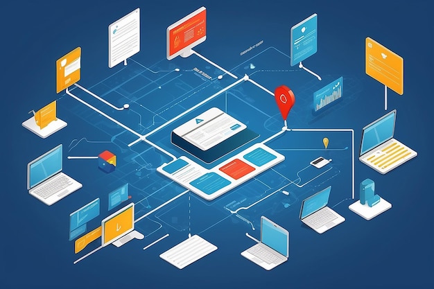 Google sitemap concept illustration