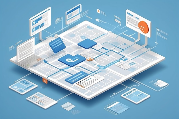 Google sitemap concept illustration