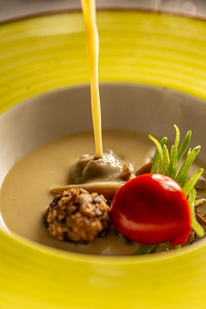 Goose cream soup