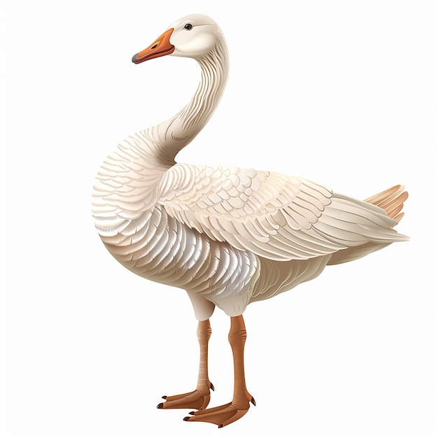 a goose with a duck on its back