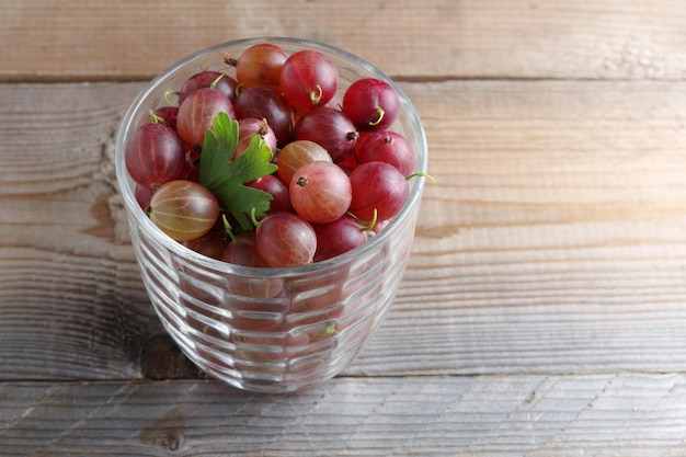 Gooseberries in glass