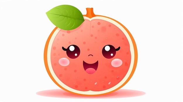 Photo gooseberry character cute funny gooseberry in cartoon on white background