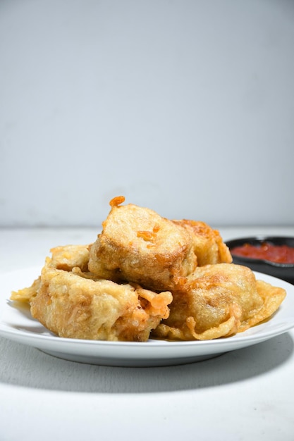 Gorengan or Fried tofu is a type of Fried food is one of the favorite snacks in Indonesia